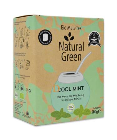 Delicatino DELICATINO Cool Mint Mate Tea - Natural Green - Powder Free - 500g Matte Tea with Peppermint and Natural Mint Flavour