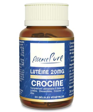 Lutein (20mg) and Zeaxanthin (2mg) Pure Essence | Eye Vitamins with Saffron and Zinc | Vegan Formula | Free