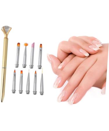 FRCOLOR 1 Kit De Manicura Detailing Brush Kit Salon Nail Brush Tips Tips for Salon Nail Pens Nail Pait Liner Tips Brush for Drawing Nails Brush for Nail Polish 14.5X2X1cm golden - Buy Online on GoSupps.com