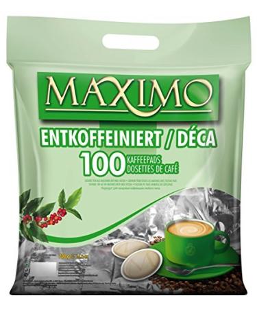 MAXIMO Decaffeinated | 100 SENSEO® compatible coffee pods | Individually packaged for better conservation and impeccable hygiene