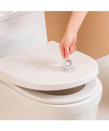 Toilet Seat Handle - Avoid Touching, Adhesive Lid Lifter - 2 PCS White and Grey Bathroom Accessories - Buy Online on GoSupps.com