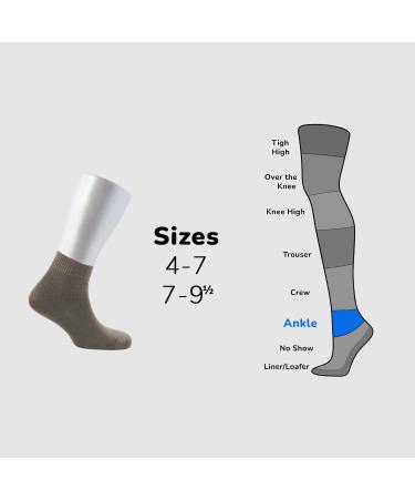 Cosyfeel Women Loose Diabetic Socks | 4-Pack Neuropathy Ankle Socks for Ladies | Super Soft Eco-Friendly Bamboo Material | Durable with Seamless Toe | Multicolour Patterns | 4 Seasons 7-9 1/2 ARMY GREEN - Buy Online on GoSupps.com