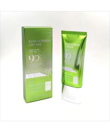 Guangzhou Ailian 4in1 sunscreen insulator primer and natural complexion cream moisturizing & fresh longlasting and nonflaking with 2 inches of powder buffer green 50 g