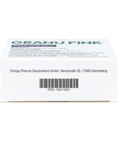 Granu Fink Prosta Forte 500 mg - Uromedic Pumpkin for Prostate Health - 80 Hard Capsules - International Shipping Available - Buy Online on GoSupps.com
