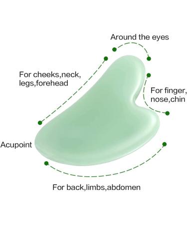 Deeinn Gua Sha Face Treatment - Heart-Shaped Anti-Aging Massage Tool | Jade Facial Care Device for Spa & Beauty - Buy Online on GoSupps.com