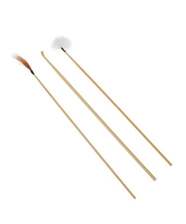 ORFOFE 3pcs Ear Cleaning Kit Multipurpose Ear Wax Removal Tool Bamboo Handle for Daily Use for Travel