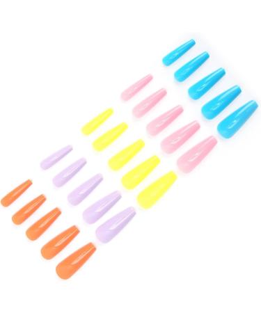 Colorful Nail Tip Pure Color Full Cover Nail Tip Home Salon Stylish Colorful False ABS Material Fake Nail Manicure Tool Easy to Cut(05) - Buy Online on GoSupps.com