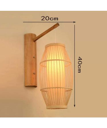 Handmade Bamboo Wall Lamp for Bedroom Living and Dining Room Balcony Hallway (Color : Style 4) (Style 1) - Buy Online on GoSupps.com