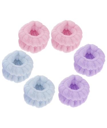 PACKOVE 3paires Bracelets-serviettes pour Lavage du Visage pour Usage Domestique Confortables et Absorbants pour Spa