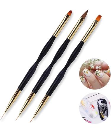 10 set 3 Pieces Nail Art Pen with Handle Line Drawing Double Heads Gel Glitter Brush Manicure Tool Beauty Supply for Professional Salon 10 set Multicolour  - Buy Online on GoSupps.com