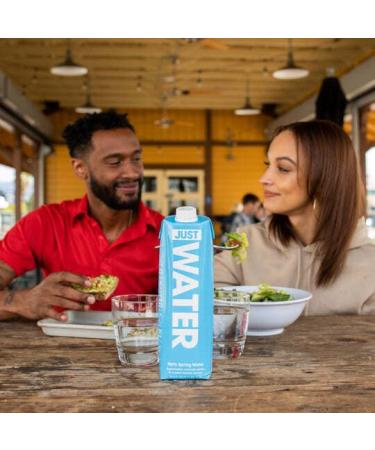 JUST Water - 100% Spring Water | Naturally Alkaline 8.0 pH | Plant-Based & BPA Free | Sustainable & Fully Recyclable Boxed Water Bottle - Eco-Friendly | 1L / 33.8 Fl Oz (Pack of 6) - Buy Online on GoSupps.com