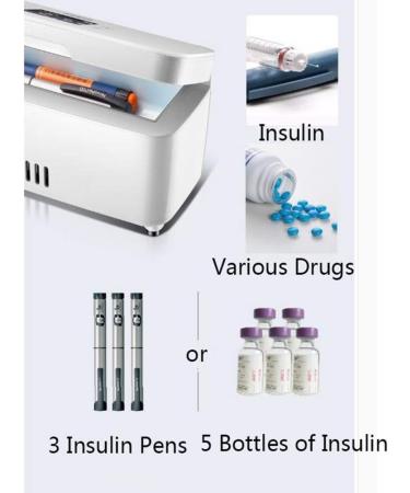 Large Capacity Portable Insulin Refrigerated Box 2-8 C Car Insulin Cooler Medical Mini Refrigerator Suitable for Car/Travel/Aircraft White-A A White - Buy Online on GoSupps.com