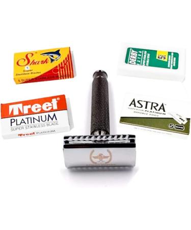 Roman Empire Shaving Razor Hobel Caesar Redguss - Elegant Safety Razor Set for Men & Women with 20 Premium Razor Blades | Perfect for a Luxurious Wet Shave - Buy Online on GoSupps.com