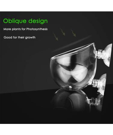 Capetsma Crystal Glass Aquatic Plant Pots - 2 Pack Aquarium Planter for Red Shrimp, Live Plants, Fish Tank - Suction Cups for Aquascape Decoration - Buy Online on GoSupps.com