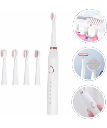 Gatuida Electric Toothbrush Set - Waterproof USB Charging Face Massage & Oral Hygiene Kit | Child-Friendly White ABS - Buy Online on GoSupps.com