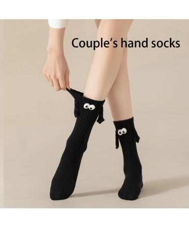3D Couple Socks - Funny Magnetic Suction Design - Black & White 4 Pairs - Buy Online on GoSupps.com