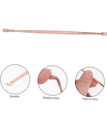 Healifty Spiral Ear Spoon Cleaner Tool - Dual Use Ear Wax Remover, Rose Gold 13X0.5CM - Buy Online on GoSupps.com