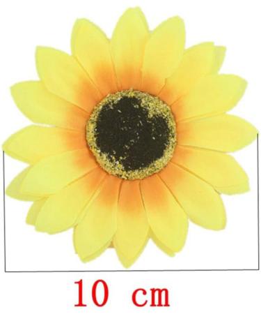 Healeved Yellow Sunflower Headdress Hawaiian Hair Simulate Flower Headband Holiday Photo Props - Buy Online on GoSupps.com