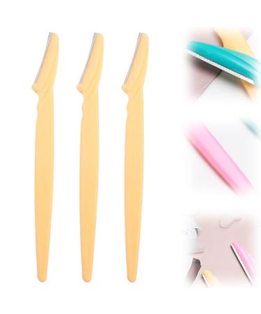 Tondeuse Sourcils Multifonction en Acier Inoxydable Mini Rasoir Sourcils Portable et r utilisable for Hommes et Femmes /1624 1 unit (Lot de 1) Yellow