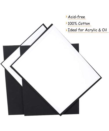 CONDA Black Canvas Panels 8x10 inch Pack of 14 - 100% Cotton, Acid-Free, Gesso-Primed Art Boards for Oil & Acrylic Painting - Buy Online on GoSupps.com