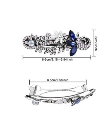 Beaupretty Crystal Vintage Hair Clips for Women - Retro French Metal Flower Clamps - Buy Online on GoSupps.com