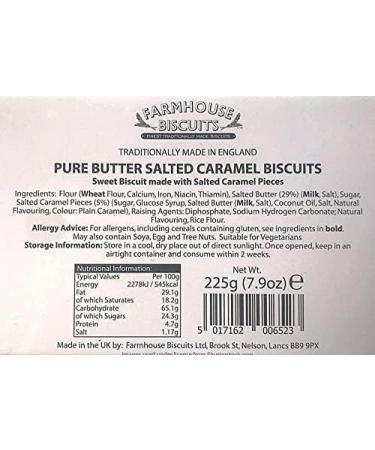Farmhouse Luxury Finest Butter Biscuits Salted Caramel Gift Tin - 225 Grams Perfect for Gifting Mothers day Fathers Day Anniversary Thank you Easter Christmas Day All Occassions - Buy Online on GoSupps.com