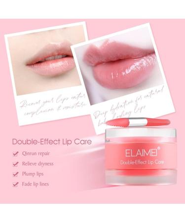 Reddhoon Lip Sleeping Mask Lip Scrubs Exfoliator & Moisturizer Double Effect Lip Masks for Dry Cracked Lips Peeling Lip Primer Lip Repair Balm - Strawberry - Buy Online on GoSupps.com