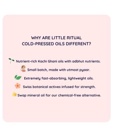 Buy Little Rituals Sweet Almond Baby Massage & Hair Oil | Organic Cold Pressed with Swiss Plant Actives | Safe & Gentle for Infants - Buy Online on GoSupps.com