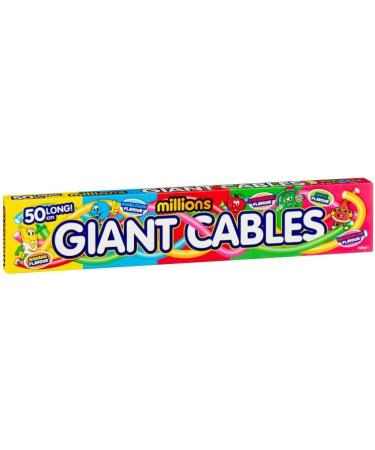 Million Cables 360g - Enjoy Some Sugary Sweets With The 50cm Million Cable - Great As a Gift Or Treat - Pack of 3 - Buy Online on GoSupps.com