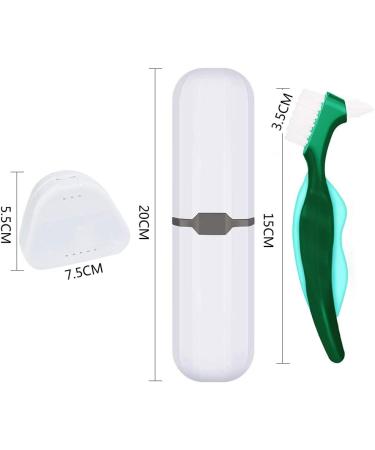Denture Cleaning Brush 5 Pcs False Teeth Brushes Denture Cleaner Toothbrush Hard Denture Brush Double-Sided Toothbrush for False Teeth Cleaning - Buy Online on GoSupps.com