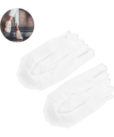 Toe Socks for Women Low Cut Polyester Socks to Absorb Sweat White - Buy Online on GoSupps.com