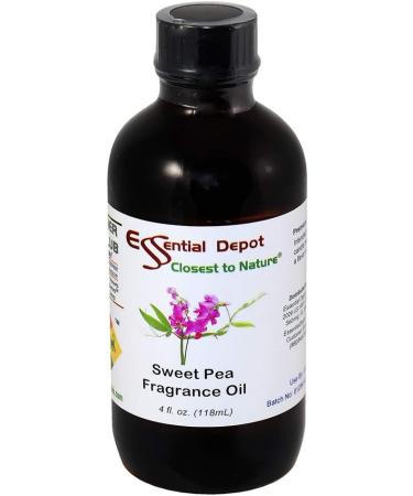Sweet Pea Fragrance Oil - 4 oz Amber Glass Bottle | Premium Scent for Aromatherapy & DIY Projects - Buy Online on GoSupps.com