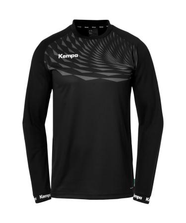 Kempa Men's Wave 26 Longsleeve Boys' Sports Long-Sleeved Shirt Sports Sweater Black/Anthracite M EU
