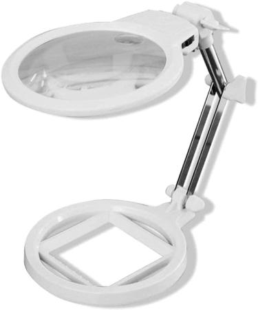 Illuminated Magnifying Glass Desktop with Led Light 2X 6X for Reading Crafts Repair Magnifier Lofty Ambition