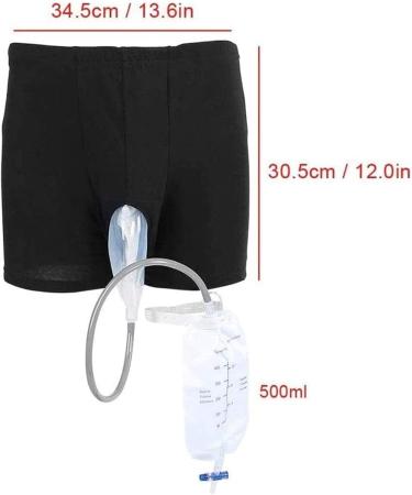 Urine Bag Wearable Urine Bag Incontinence Pants for Men Portable Leak Proof Urine Funnel Urinary Drainage Stabilizatio Device for Travel Outdoor Use Spill Proof Collector (Size : Small (52-76cm)) - Buy Online on GoSupps.com
