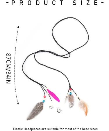 GORTIN Boho Feather Headband - Black Indian Festival Party Headwear for Women and Girls - Buy Online on GoSupps.com