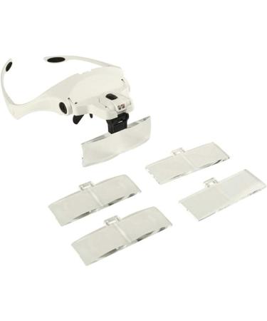 Magnifying Multiple Lens Magnifying Glasses 9892B1 Magnifier Interchangeable 5 Pcs Lenses Headband 2LED Head Lamps (Color : White) Made in China - Buy Online on GoSupps.com