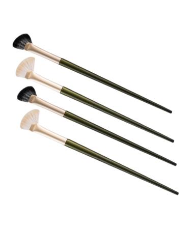 WOONEKY 4pcs Nose Shadow Brush Angled Contour Brush Flat Concealer Brush Angled Eyebrow Artificial Fiber