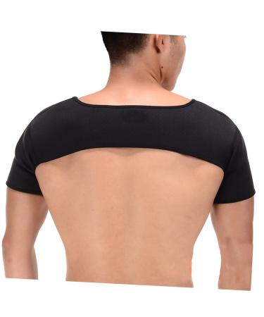 FRCOLOR Sports Shoulder Pads Rotator Cuff Brace Sling Double Shoulder Sleeve Warm Shoulder Straps Shoulder Brace for Weightlifting Shoulder Brace Wrap Hombro Breathable Shoulder Strap M Black