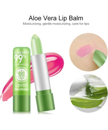 Magic Color Changing Aloe Vera Moisturizing Lipstick Set BEEXY Temperature Change Long Lasting Lip Balm - Buy Online on GoSupps.com