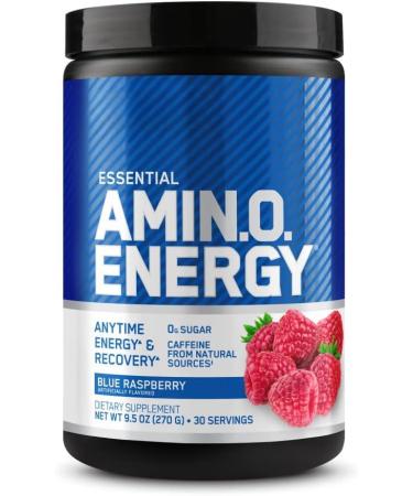 ON Essential Amino Energy | Amino Acid & Energy Formula | 5 Grams of Amino Acids 100 mg of Naturally Sourced Caffeine 5 Calories Sugar Free | 30 Servings (Blue Raspberry) Blue Raspberry 30 Servings (Pack of 1)