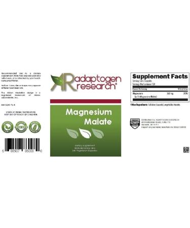 Magnesium Malate | 360mg of Highly Bioavailable DiMagnesium Malate | for Energy & Muscle Support | 240 Vegetarian Capsules | Adaptogen Research - Buy Online on GoSupps.com