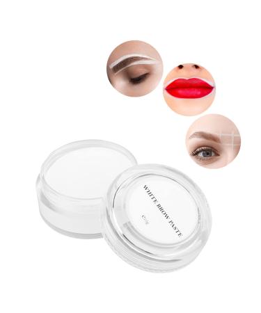 White Brow Paste 10g White Mapping Brow Paste for Permanent Makeup Eyebrows Design Draw or Sketch the Shape Position Tool (1pc)