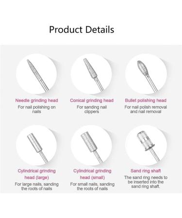 Electric Nail Drill Machine 35000 RPM Professional Nail Efile Nail Filer for Acrylic Nails Toenail Grinder Polisher Tools with Foot Pedal & 6 Drill Bits (Color : White) - Buy Online on GoSupps.com