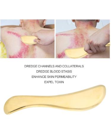 Verdant Touch Shabbrett Brass Gua Sha Tool - 180mm Massage Device for Body & Neck Pain Relief - Buy Online on GoSupps.com