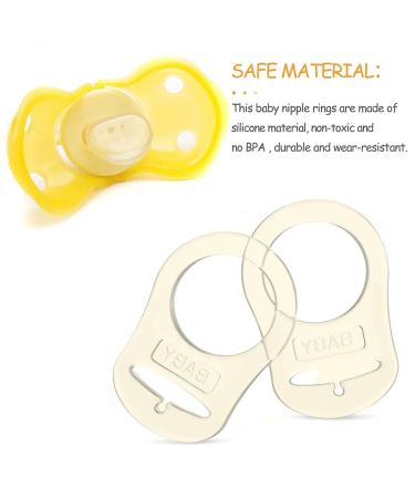 8-Piece Clear Silicone Baby Pacifier Clip Holder Set | Durable Button Ring Adapter to Prevent Loss - Buy Online on GoSupps.com