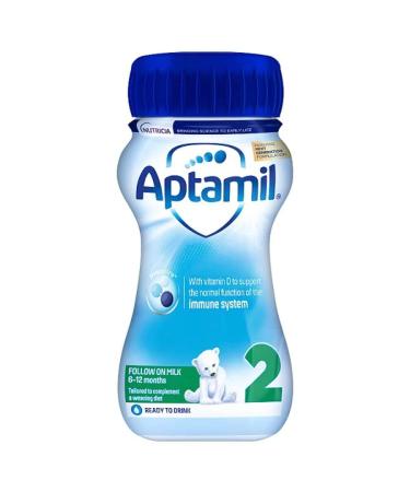 Aptamil - Aptamil 2 Follow On Baby Milk (6-12 Months) Ready to Use Liquid Formula - 200ml 200 ml (Pack of 1)