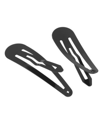 50 Pack Black Hair Snap Clips - Perfect for DIY Jewelry & Craft Projects | International Shipping - Buy Online on GoSupps.com