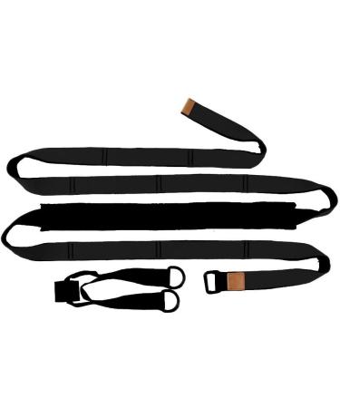 Yoga Fitness Stretching Strap - Improve Flexibility for Rehab Pilates Dance & Gymnastics | Door Flexibility Trainer (Black - Buy Online on GoSupps.com