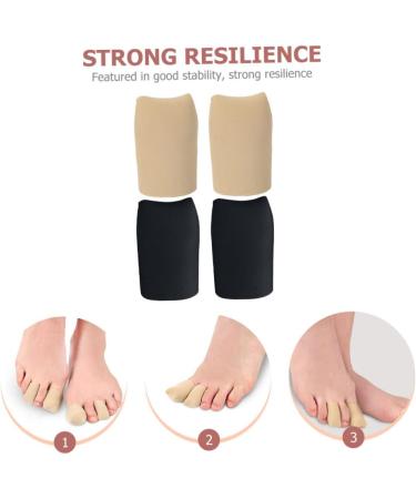 Lurrose Silicone Gel Toe Sleeves - 2 Pairs | Soft Hand Toe Protectors | Closed Toe Covers for Maximum Comfort | Nylon Material | 4x2.6cm - Buy Online on GoSupps.com